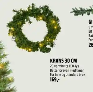 Coop Obs KRANS 30 CM, NOK 169 tilbud