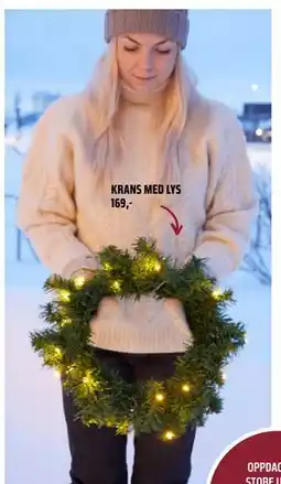 Coop Obs KRANS MED LYS, NOK 169 tilbud