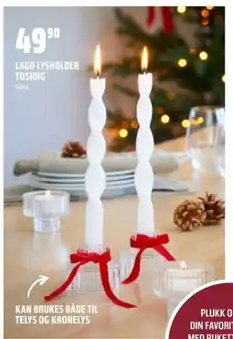 Coop Obs LAGO LYSHOLDER TOSIDIG, NOK 49.9 tilbud