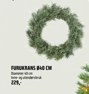 Coop Obs FURUKRANS Ø40 CM, NOK 229 tilbud