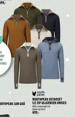 Coop Obs NORTHPEAK USTAOSET 1/2 ZIP ULLGENSER UNISEX, NOK 699 tilbud