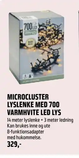 Coop Obs MICROCLUSTER LYSLENKE MED 700 VARMHVITE LED LYS, NOK 329 tilbud