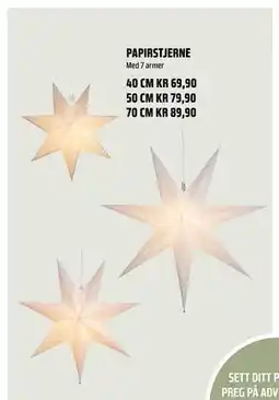 Coop Obs PAPIRSTJERNE tilbud