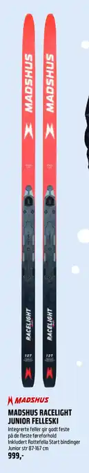 Coop Obs MADSHUS RACELIGHT JUNIOR FELLESKI, NOK 999 tilbud