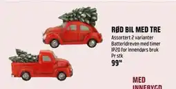 Coop Obs RØD BIL MED TRE, NOK 99.9 tilbud