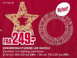 Europris DEKORRING/STJERNE LED DAZZLE tilbud