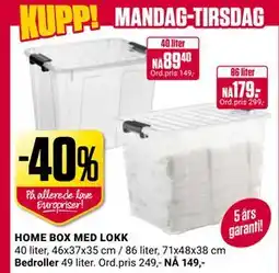 Europris HOME BOX MED LOKK tilbud