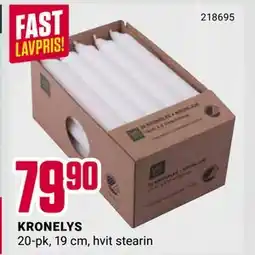 Europris KRONELYS, NOK 79.9 tilbud