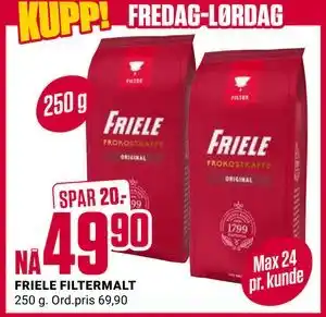 FRIELE FILTERMALT, NOK 49.9