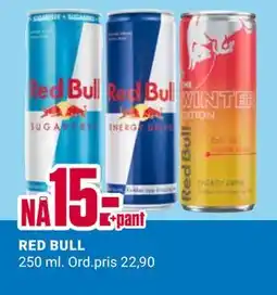 Europris RED BULL, NOK 15 tilbud