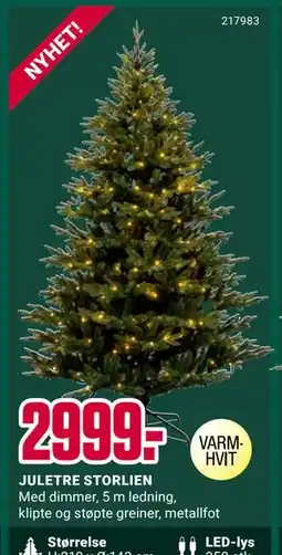 Europris JULETRE STORLIEN, NOK 2999 tilbud
