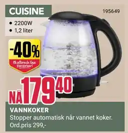 Europris VANNKOKER, NOK 179.4 tilbud