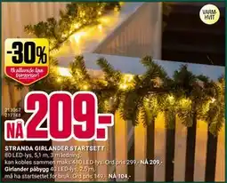 Europris Girlander påbygg, NOK 104 tilbud