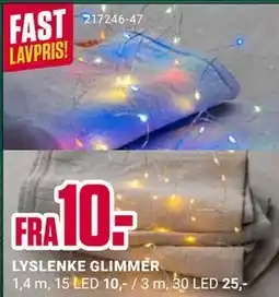 Europris LYSLENKE GLIMMER tilbud