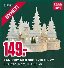 Europris LANDSBY MED SKOG VINTERVY, NOK 149 tilbud