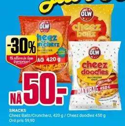 Europris SNACKS, NOK 50 tilbud