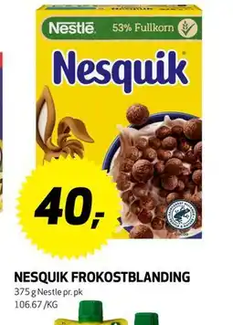 Bunnpris NESQUIK FROKOSTBLANDING, NOK 40 tilbud