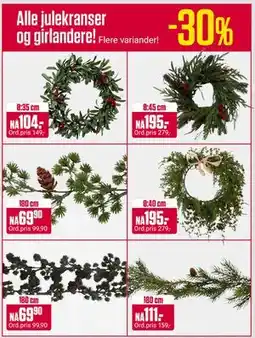 Europris Alle julekranser og girlandere! tilbud