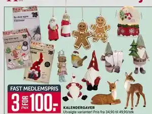 Europris KALENDERGAVER, Medlemspris tilbud