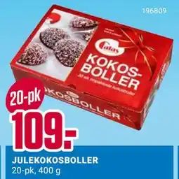 Europris JULEKOKOSBOLLER, NOK 109 tilbud