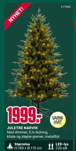 Europris JULETRE NARVIK, NOK 1999 tilbud