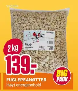 Europris FUGLEPEANØTTER, NOK 139 tilbud