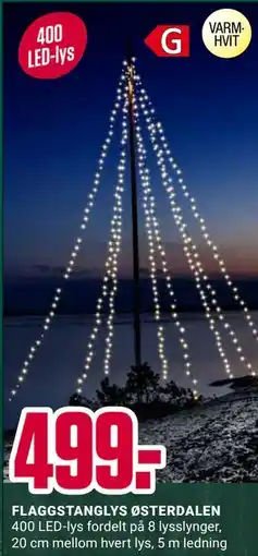 Europris FLAGGSTANGLYS ØSTERDALEN, NOK 499 tilbud
