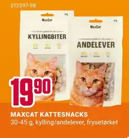 Europris MAXCAT KATTESNACKS, NOK 19.9 tilbud