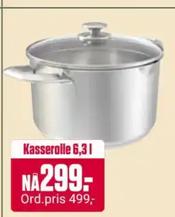 Europris Kasserolle 6,3 l, NOK 299 tilbud