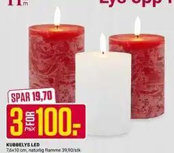 Europris KUBBELYS LED, NOK 100 tilbud