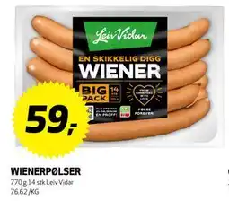 Bunnpris WIENERPØLSER, NOK 59 tilbud