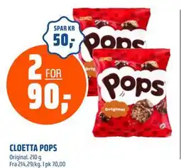 Coop Obs CLOETTA POPS, NOK 90 tilbud