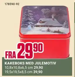 Europris KAKEBOKS MED JULEMOTIV tilbud