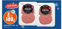 Coop Obs COOP BIG BEEFY/JUIICY BURGER, NOK 100 tilbud
