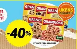 Bunnpris UTVALGTE PIZZA GRANDIOSA tilbud