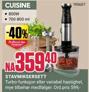 Europris STAVMIKSERSETT, NOK 359.4 tilbud