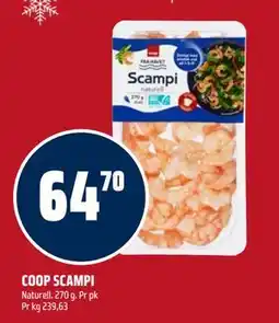 Coop Obs COOP SCAMPI, NOK 64.7 tilbud