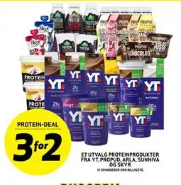 Bunnpris ET UTVALGPROTEIN PRODUKTER FRAYT, PROPUD, ARLA, SUNNIVA OGSKYR tilbud