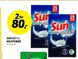 Bunnpris SUN ALT I 1 MAXPOWER, NOK 80 tilbud