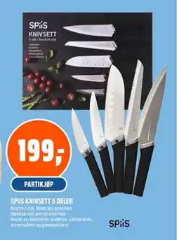 Coop Obs SPiiS KNIVSETT 5 DELER, NOK 199 tilbud