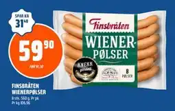 Coop Obs FINSBRÅTEN WIENERPØLSER, NOK 59.9 tilbud