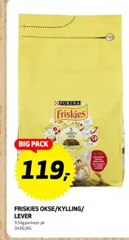 Bunnpris FRISKIES OKSE/KYLLING/LEVER, NOK 119 tilbud