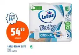 Coop Obs LOTUS TORKY 2 STK, NOK 54.9 tilbud