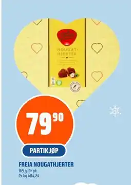 Coop Obs FREIA NOUGATHJERTER, NOK 79.9 tilbud