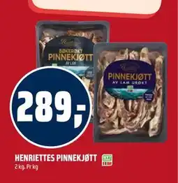 Coop Obs HENRIETTES PINNEKJØTT, NOK 289 tilbud