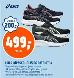 Coop Obs ASICS LØPESKO JOLT5 OG PATRIOT 14, NOK 499 tilbud