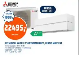 Coop Obs MITSUBISHI KAITEKI 6300 VARMEPUMPE, FERDIG MONTERT, NOK 22495 tilbud