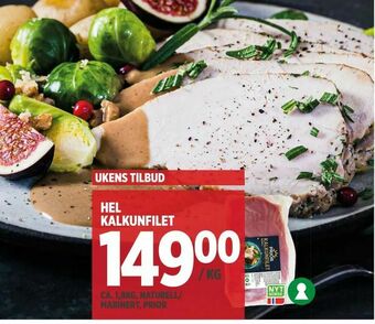 Meny Hel kalkunfilet tilbud
