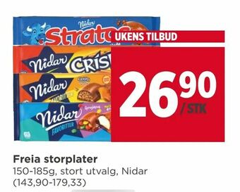 Meny Freia storplater tilbud