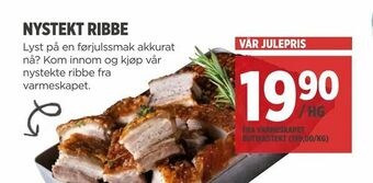 Meny Nystekt ribbe tilbud